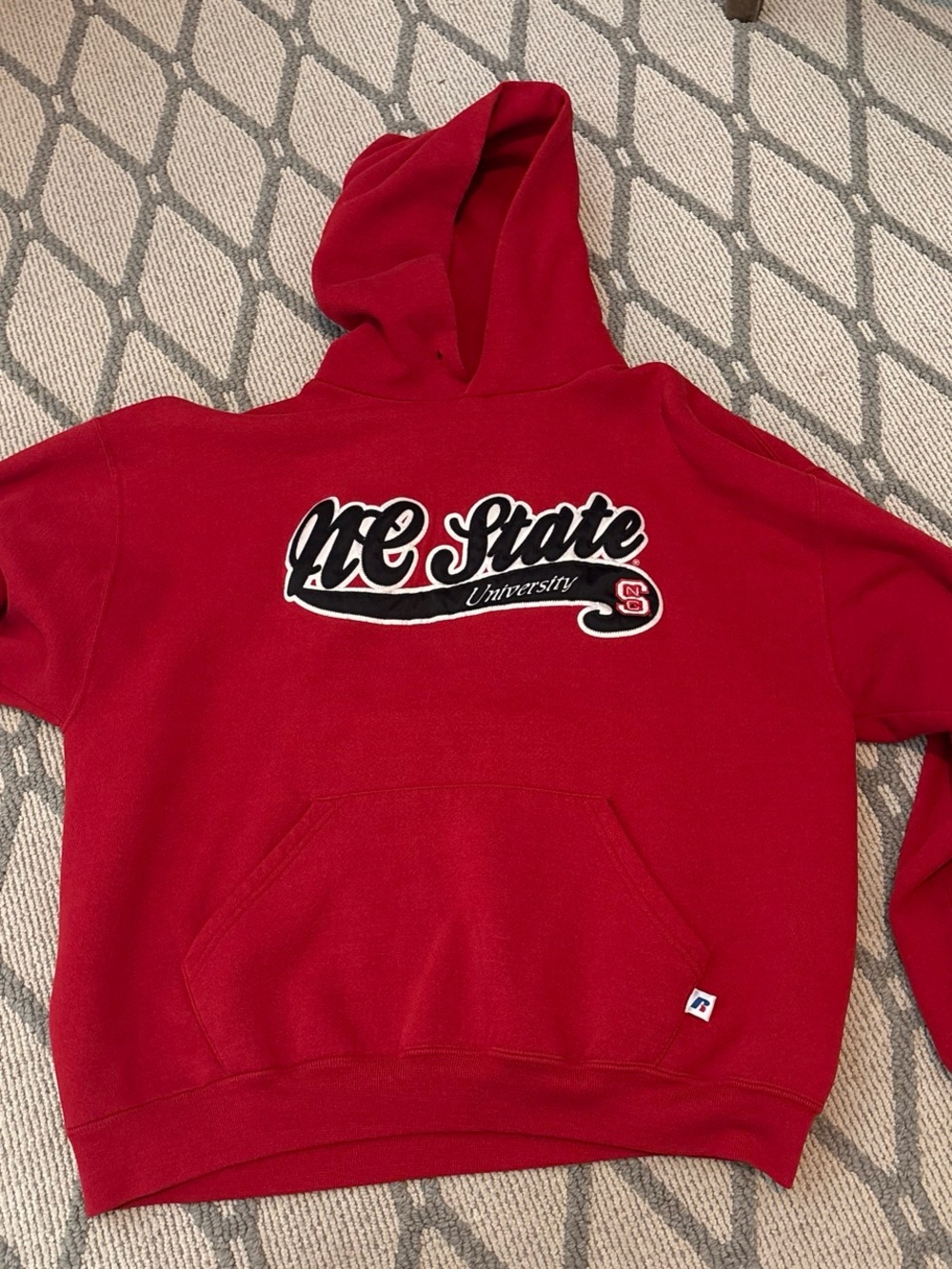 Vintage Russell Athletic Red NC State Hoodie